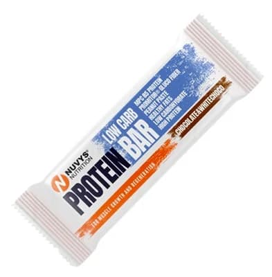 Nuvys Proteinová tyčinka LOW CARB - čokoláda/bílá čokoláda