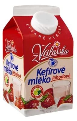 Mlékárna ValMez Kefírové mléko jahoda nízkotučné 0,8%