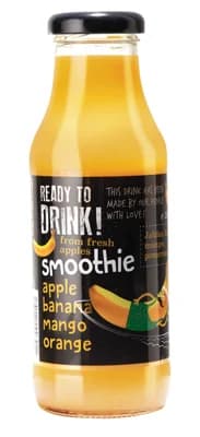 Ready to drink! Smoothie Jablko, banán, mango, pomeranč