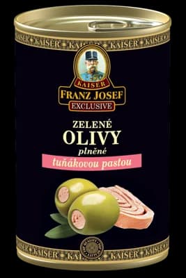 Franz Josef Kaiser Olivy zelené plech plněné tuňákovou pastou