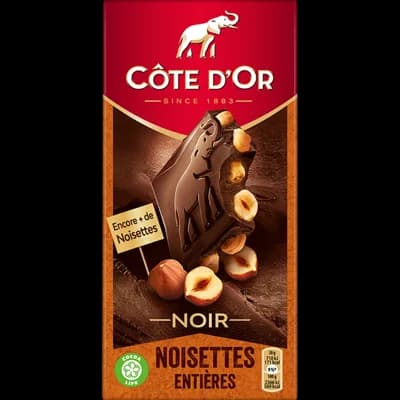 Côte d´Or hořká čokoláda s celými lískovými oříšky