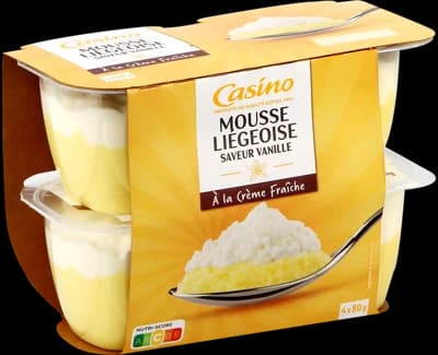 Casino Mousse dezert z vanilkové pěny, 4x 80 g
