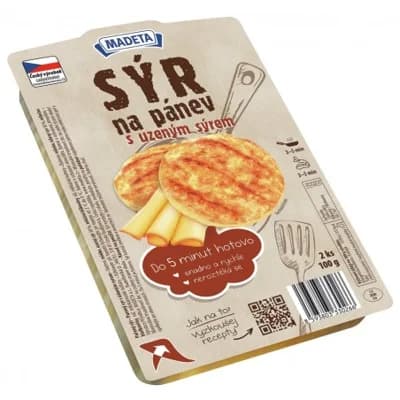 Sýr na pánev s uzeným masem