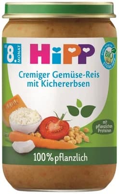 HiPP BIO Zelenina s rýží, cizrnou a hráškovým proteinem