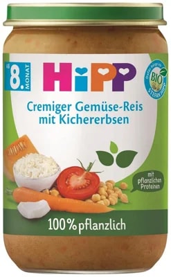 HiPP BIO Zelenina s rýží, cizrnou a hráškovým proteinem