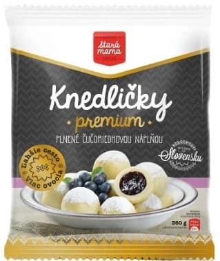 Stará mama Knedlíčky premium tvarohové plněné borůvkovou náplní