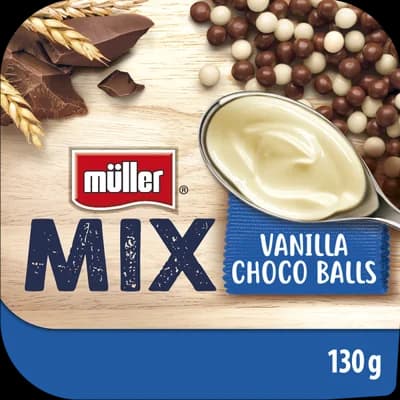 Müller MIX jogurt s čokoládovými kuličkami (4,9%)