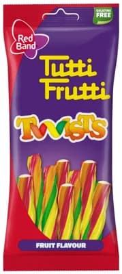 Red Band Tutti Frutti Twists želé pendreky