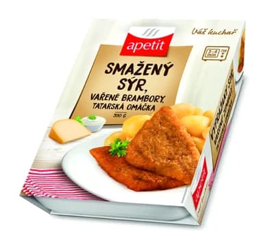 apetit Smažený sýr s bramborami a tatarskou omáčkou