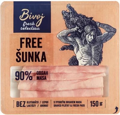 Bivoj Free šunka s obsahem masa 90 %