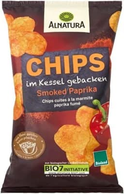 Alnatura BIO Kotlíkové uzené paprikové chipsy