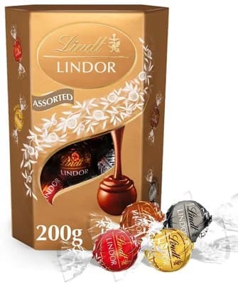 Lindt Lindor Směs mléčné. bílé a hořké čokolády s jemnou krémovou náplní