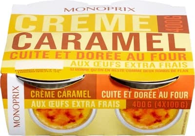 Monoprix BIO Pečený karamelový krém (4x 100 g)