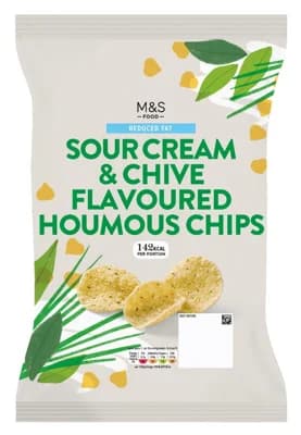 Marks & Spencer Lupínky z cizrnové a čočkové mouky s příchutí zakysané smetany a pažitky