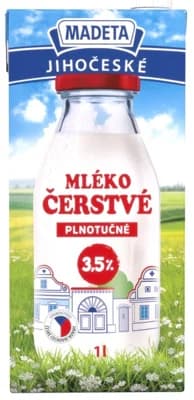 Madeta Jihočeské mléko čerstvé plnotučné (3,5%)