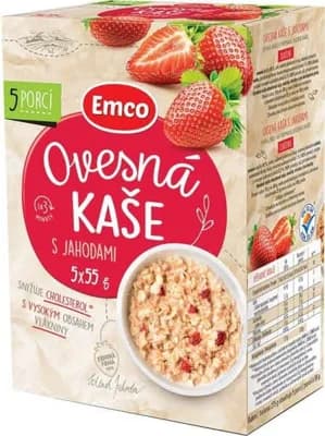 Emco Ovesná kaše s jahodami 5x55g