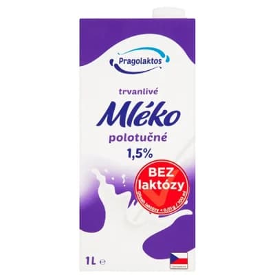 Pragolaktos Polotučné mléko bez laktózy (1,5%)