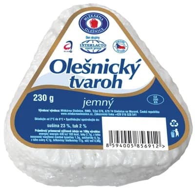Moravia Olešnický tvaroh jemný 2 % tuku
