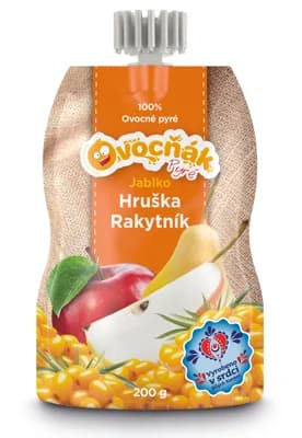 OVOCŇÁK pyré Jablko-Hruška-Rakytník