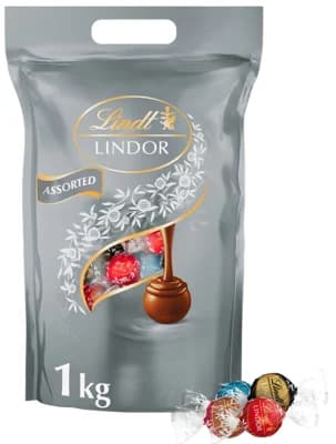 Lindt Bonboniéra LINDOR Megabalení čokoládových pralinek stříbrný mix