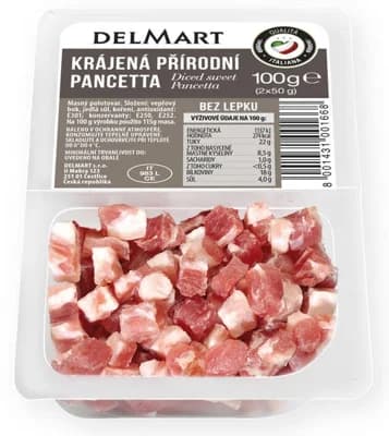 Delmart Krájená přírodní pancetta (2x50g)