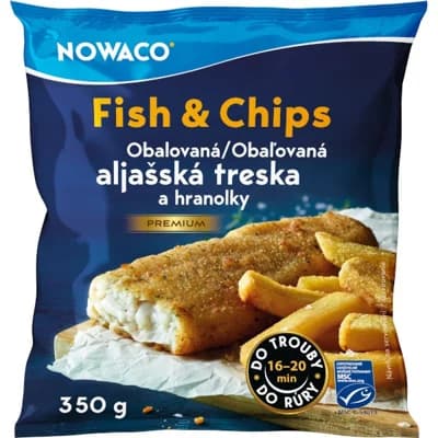 Nowaco Fish and Chips - Obalovaná aljašská treska a hranolky