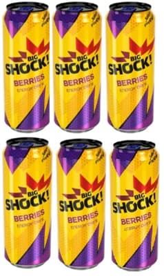 Big Shock! Berries energetický nápoj 6x500ml plech