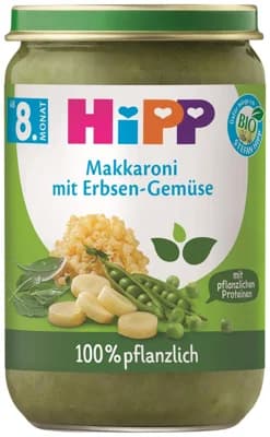 HiPP BIO Makaróny se zeleninou, hráškem a hráškovým proteinem