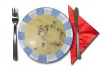 Omáčka houbová, smetanová, modelová receptura