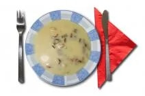 Omáčka houbová, smetanová, modelová receptura