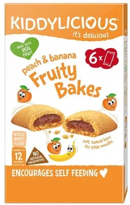 Kiddylicious Koláčky s jablečno-broskvovo-banánovou náplní, 6×22 g
