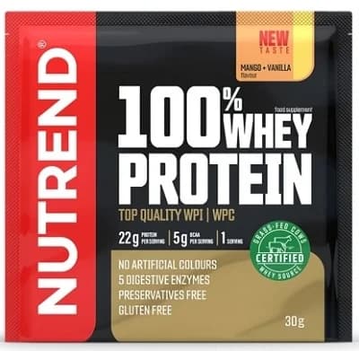 Nutrend 100% Whey Protein - banán/jahoda