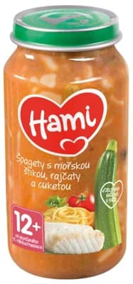 Hami Špagety s mořskou štikou, rajčaty a cuketou