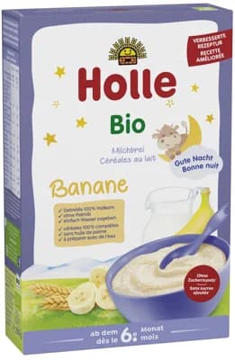 Holle BIO Banánová mléčná kaše vhodná od 6. měsíce věku