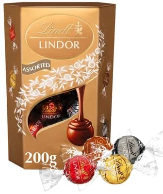 Lindt Bonboniéra LINDOR čokoládové pralinky směs zlatý mix