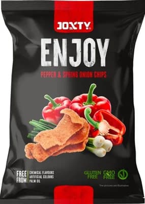 JOXTY ENJOY Bramborové chipsy s paprikou a jarní cibulkou