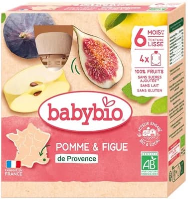 Babybio BIO Ovocná kapsička jablko a fík (4×90 g)
