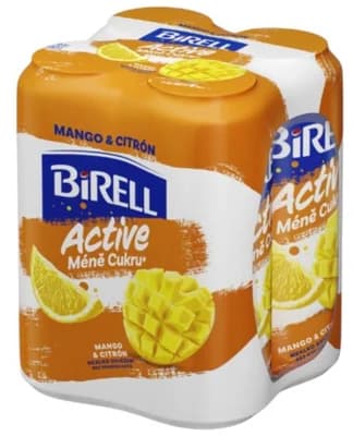 Birell Active Mango a citrón méně cukru 4×0,5 l