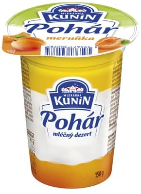 Mlékárna Kunín Pohár mléčný dezert s meruňkovou příchutí