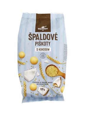 Kávoviny Piškoty špaldové s kokosem