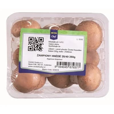 METRO Chef Žampiony hnědé 25/60 I. CZ čerstvé