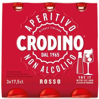 Crodino Rosso nealkoholický aperitiv 3 × 0,175 l 0,0% obj.