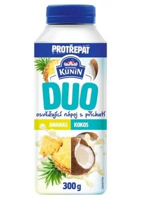 Mlékárna Kunín Duo zakysaný nápoj s příchutí ananas kokos