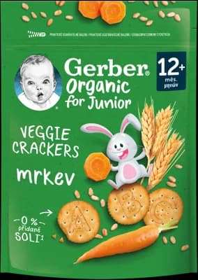 Gerber Organic BIO Krekry s mrkví