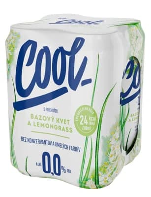 Cool Nealko Bezový květ a Lemongrass, plech multipack 4x0,5l