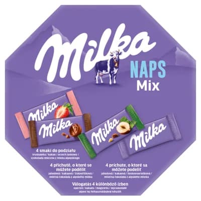Milka Naps Mix výběr mini mléčných čokolád