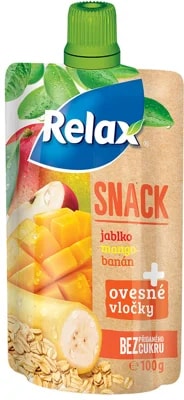 Relax Snack ovocné pyré s ovesnými vločkami