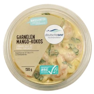 Deutshe See Salát z krevet s mangem a kokosem
