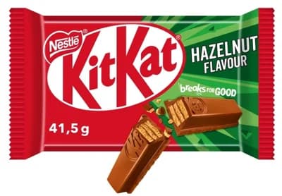 KitKat 4Finger Čokoládová tyčinka s oplatkou a lískooříškovou příchutí