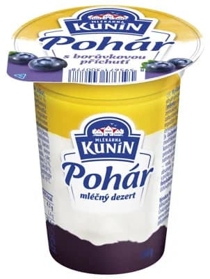 Mlékárna Kunín Pohár mléčný dezert s příchutí borůvka